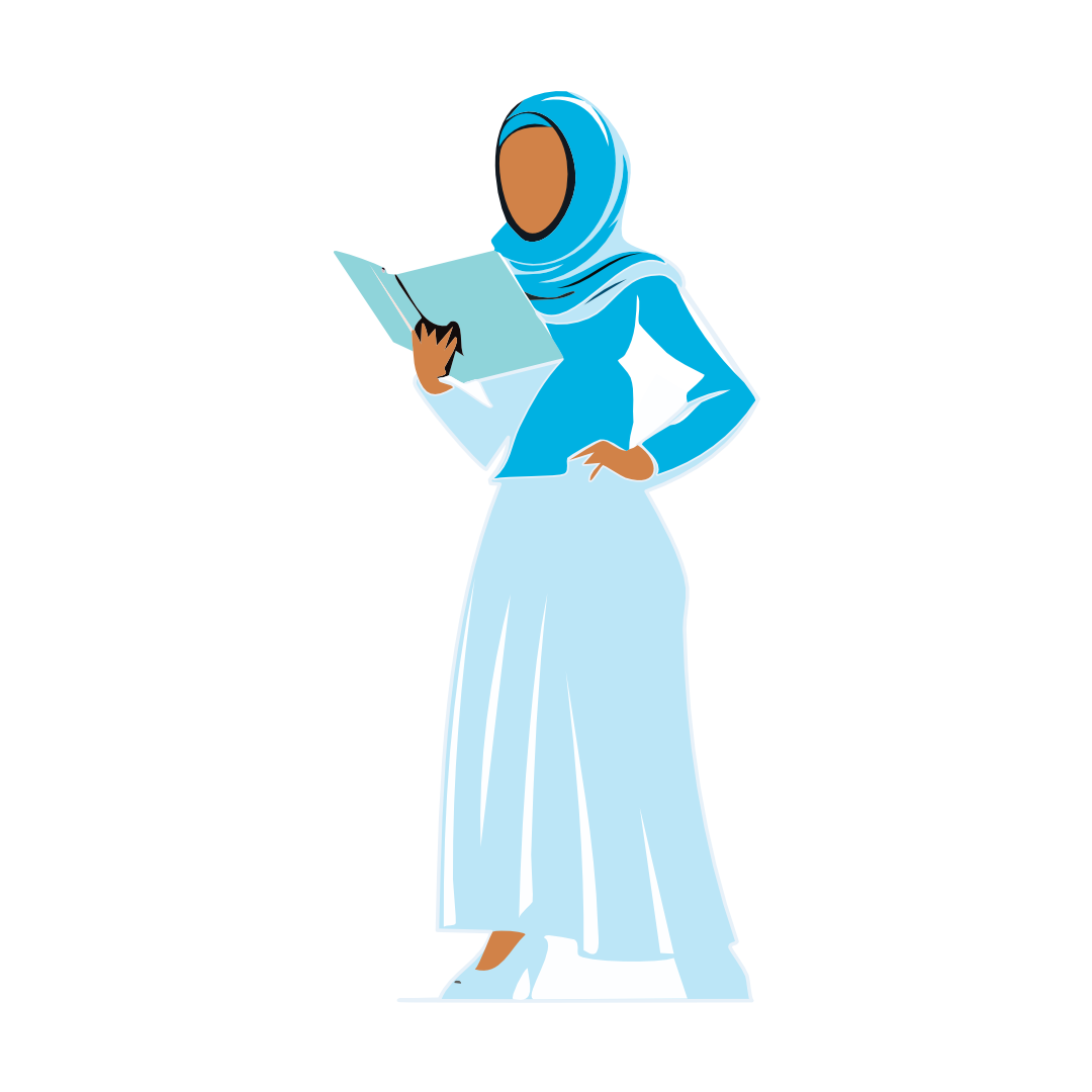 Woman with megaphone illustration
